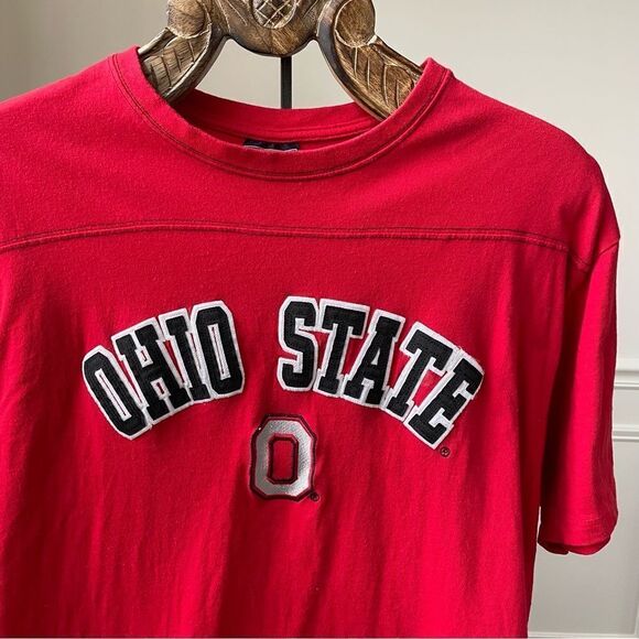 Ohio State University OSU YOUTH J America Red Applique Embroidered TShirt XXL - Picture 1 of 9